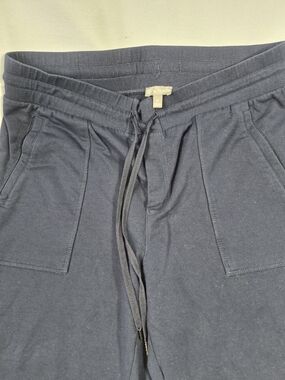 Talbots Dark Navy Drawstring Jogger Pants Lightweight Pockets Size M